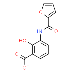 ChemSpider 2D Image | 3-(2-Furoylamino)-2-hydroxybenzoate | C12H8NO5