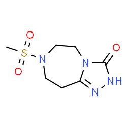 ChemSpider 2D Image | 7-(Methylsulfonyl)-2,5,6,7,8,9-hexahydro-3H-[1,2,4]triazolo[4,3-d][1,4]diazepin-3-one | C7H12N4O3S