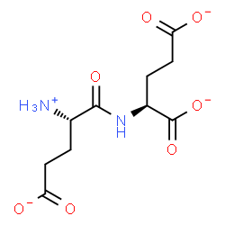 ChemSpider 2D Image | (2S)-2-{[(2S)-2-Ammonio-4-carboxylatobutanoyl]amino}pentanedioate | C10H14N2O7