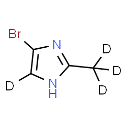 ChemSpider 2D Image | 4-Bromo-2-(~2~H_3_)methyl(5-~2~H)-1H-imidazole | C4HD4BrN2