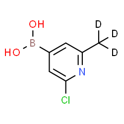 ChemSpider 2D Image | [2-Chloro-6-(~2~H_3_)methyl-4-pyridinyl]boronic acid | C6H4D3BClNO2