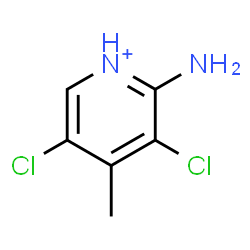 ChemSpider 2D Image | 2-Amino-3,5-dichloro-4-methylpyridinium | C6H7Cl2N2
