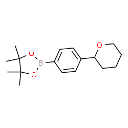 ChemSpider 2D Image | 2-[4-(4,4,5,5-Tetramethyl-1,3,2-dioxaborolan-2-yl)phenyl]tetrahydro-2H-pyran | C17H25BO3