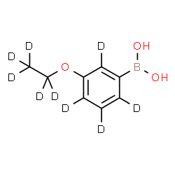 ChemSpider 2D Image | {3-[(~2~H_5_)Ethyloxy](~2~H_4_)phenyl}boronic acid | C8H2D9BO3