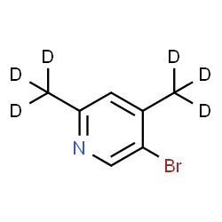 ChemSpider 2D Image | 5-Bromo-2,4-bis[(~2~H_3_)methyl]pyridine | C7H2D6BrN