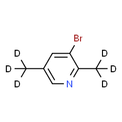 ChemSpider 2D Image | 3-Bromo-2,5-bis[(~2~H_3_)methyl]pyridine | C7H2D6BrN