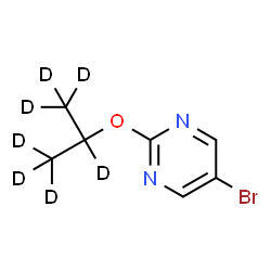 ChemSpider 2D Image | 5-Bromo-2-[(~2~H_7_)-2-propanyloxy]pyrimidine | C7H2D7BrN2O