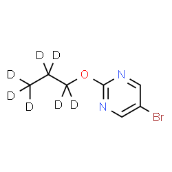 ChemSpider 2D Image | 5-Bromo-2-[(~2~H_7_)propyloxy]pyrimidine | C7H2D7BrN2O