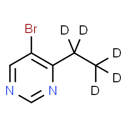 ChemSpider 2D Image | 5-Bromo-4-(~2~H_5_)ethylpyrimidine | C6H2D5BrN2