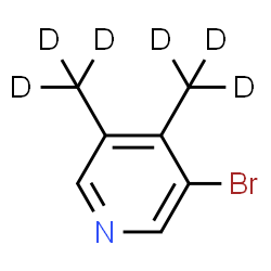 ChemSpider 2D Image | 3-Bromo-4,5-bis[(~2~H_3_)methyl]pyridine | C7H2D6BrN