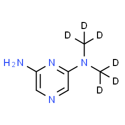 ChemSpider 2D Image | N,N-Bis[(~2~H_3_)methyl]-2,6-pyrazinediamine | C6H4D6N4
