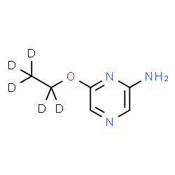 ChemSpider 2D Image | 6-[(~2~H_5_)Ethyloxy]-2-pyrazinamine | C6H4D5N3O