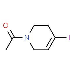 ChemSpider 2D Image | 1-(4-Iodo-3,6-dihydro-1(2H)-pyridinyl)ethanone | C7H10INO
