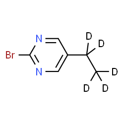 ChemSpider 2D Image | 2-Bromo-5-(~2~H_5_)ethylpyrimidine | C6H2D5BrN2