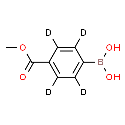ChemSpider 2D Image | [4-(Methoxycarbonyl)(~2~H_4_)phenyl]boronic acid | C8H5D4BO4