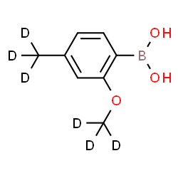 ChemSpider 2D Image | {4-(~2~H_3_)Methyl-2-[(~2~H_3_)methyloxy]phenyl}boronic acid | C8H5D6BO3