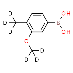 ChemSpider 2D Image | {4-(~2~H_3_)Methyl-3-[(~2~H_3_)methyloxy]phenyl}boronic acid | C8H5D6BO3