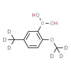 ChemSpider 2D Image | {5-(~2~H_3_)Methyl-2-[(~2~H_3_)methyloxy]phenyl}boronic acid | C8H5D6BO3