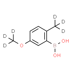 ChemSpider 2D Image | {2-(~2~H_3_)Methyl-5-[(~2~H_3_)methyloxy]phenyl}boronic acid | C8H5D6BO3