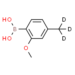 ChemSpider 2D Image | [2-Methoxy-4-(~2~H_3_)methylphenyl]boronic acid | C8H8D3BO3