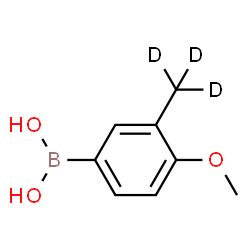 ChemSpider 2D Image | [4-Methoxy-3-(~2~H_3_)methylphenyl]boronic acid | C8H8D3BO3