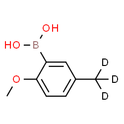 ChemSpider 2D Image | [2-Methoxy-5-(~2~H_3_)methylphenyl]boronic acid | C8H8D3BO3