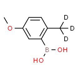 ChemSpider 2D Image | [5-Methoxy-2-(~2~H_3_)methylphenyl]boronic acid | C8H8D3BO3