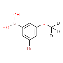 ChemSpider 2D Image | {3-Bromo-5-[(~2~H_3_)methyloxy]phenyl}boronic acid | C7H5D3BBrO3