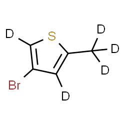 ChemSpider 2D Image | 4-Bromo-2-(~2~H_3_)methyl(~2~H_2_)thiophene | C5D5BrS