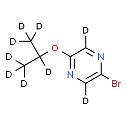 ChemSpider 2D Image | 2-Bromo-5-[(~2~H_7_)-2-propanyloxy](~2~H_2_)pyrazine | C7D9BrN2O