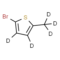 ChemSpider 2D Image | 2-Bromo-5-(~2~H_3_)methyl(~2~H_2_)thiophene | C5D5BrS
