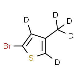 ChemSpider 2D Image | 2-Bromo-4-(~2~H_3_)methyl(~2~H_2_)thiophene | C5D5BrS