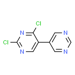 ChemSpider 2D Image | 2,4-Dichloro-5,5'-bipyrimidine | C8H4Cl2N4
