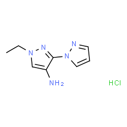 ChemSpider 2D Image | 1'-ethyl-[1,3'-bipyrazol]-4'-amine hydrochloride | C8H12ClN5