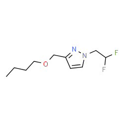 ChemSpider 2D Image | 3-(Butoxymethyl)-1-(2,2-difluoroethyl)-1H-pyrazole | C10H16F2N2O