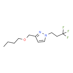 ChemSpider 2D Image | 3-(Butoxymethyl)-1-(3,3,3-trifluoropropyl)-1H-pyrazole | C11H17F3N2O