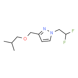 ChemSpider 2D Image | 1-(2,2-Difluoroethyl)-3-(isobutoxymethyl)-1H-pyrazole | C10H16F2N2O