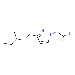 ChemSpider 2D Image | 3-(sec-Butoxymethyl)-1-(2,2-difluoroethyl)-1H-pyrazole | C10H16F2N2O