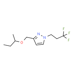 ChemSpider 2D Image | 3-(sec-Butoxymethyl)-1-(3,3,3-trifluoropropyl)-1H-pyrazole | C11H17F3N2O
