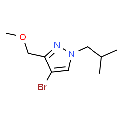 ChemSpider 2D Image | 4-Bromo-1-isobutyl-3-(methoxymethyl)-1H-pyrazole | C9H15BrN2O