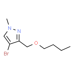 ChemSpider 2D Image | 4-Bromo-3-(butoxymethyl)-1-methyl-1H-pyrazole | C9H15BrN2O