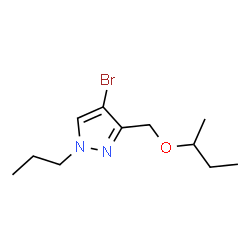 ChemSpider 2D Image | 4-Bromo-3-(sec-butoxymethyl)-1-propyl-1H-pyrazole | C11H19BrN2O