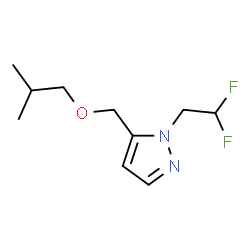 ChemSpider 2D Image | 1-(2,2-Difluoroethyl)-5-(isobutoxymethyl)-1H-pyrazole | C10H16F2N2O