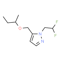 ChemSpider 2D Image | 5-(sec-Butoxymethyl)-1-(2,2-difluoroethyl)-1H-pyrazole | C10H16F2N2O