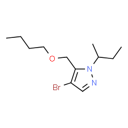 ChemSpider 2D Image | 4-Bromo-5-(butoxymethyl)-1-sec-butyl-1H-pyrazole | C12H21BrN2O