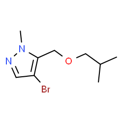 ChemSpider 2D Image | 4-Bromo-5-(isobutoxymethyl)-1-methyl-1H-pyrazole | C9H15BrN2O