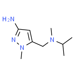 ChemSpider 2D Image | 5-{[Isopropyl(methyl)amino]methyl}-1-methyl-1H-pyrazol-3-amine | C9H18N4