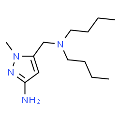 ChemSpider 2D Image | 5-[(Dibutylamino)methyl]-1-methyl-1H-pyrazol-3-amine | C13H26N4