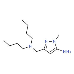 ChemSpider 2D Image | 3-[(Dibutylamino)methyl]-1-methyl-1H-pyrazol-5-amine | C13H26N4
