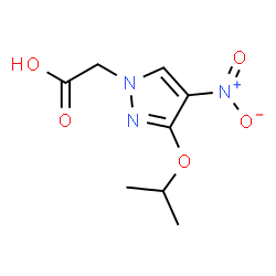ChemSpider 2D Image | (3-Isopropoxy-4-nitro-1H-pyrazol-1-yl)acetic acid | C8H11N3O5
